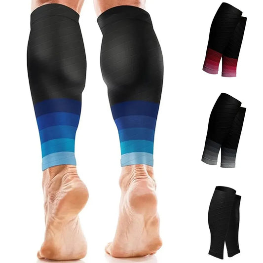 1Pair Calf Support Compression Sleeves for Women Men Running 20-30mmHg Footless Leg Socks Outdoor Sports Marathon Leedoar