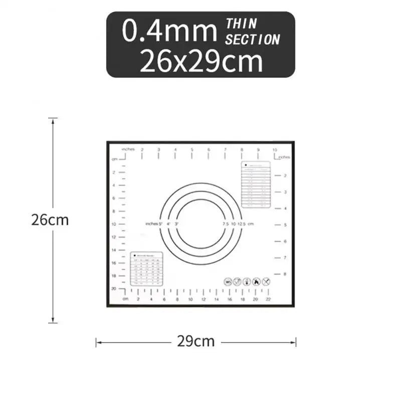 1Pc 40X50CM White And Red Kneading Dough Mat Silicone Baking Mat Pizza Cake Dough Maker Kitchen Cooking Grill Gadgets Bakeware Leedoar