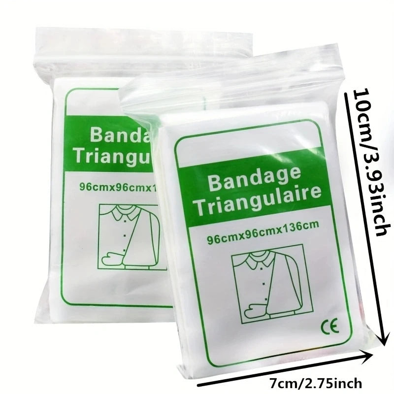 1Pc Kit de primeiros socorros Bandagem médica Fixação de fratura Bandagem triangular de primeiros socorros Acessórios de acampamento de emergência