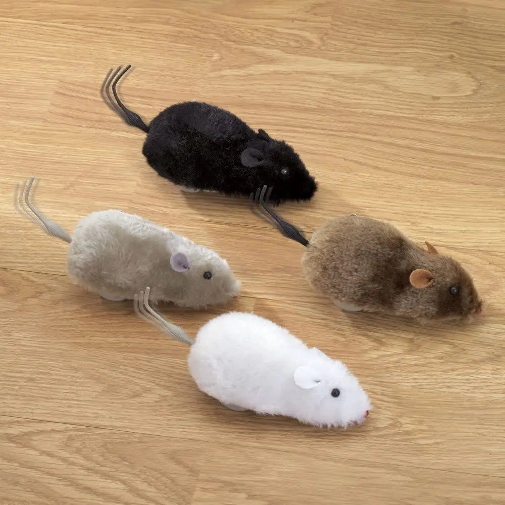 1Pc Funny Lifelike Plush Mouse Running Rat Toy for Cats Dogs Tail Mouse Pets Kids Random Color Leedoar