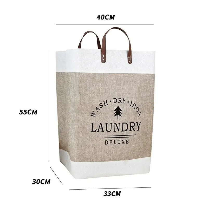 1Pc Large Capacity Laundry Basket Dirty Clothes Basket Fabric Laundry Basket Folding Storage Basket Household Storage Box Leedoar