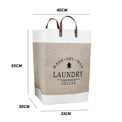 1Pc Large Capacity Laundry Basket Dirty Clothes Basket Fabric Laundry Basket Folding Storage Basket Household Storage Box Leedoar