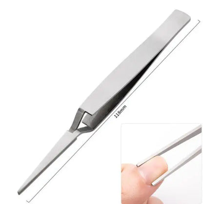 1Pc Multifunction Stainless Steel Nail Art Shaping Tweezers Cross Nail Clip Manicure Tools Fashion New Nail Art Tool Leedoar