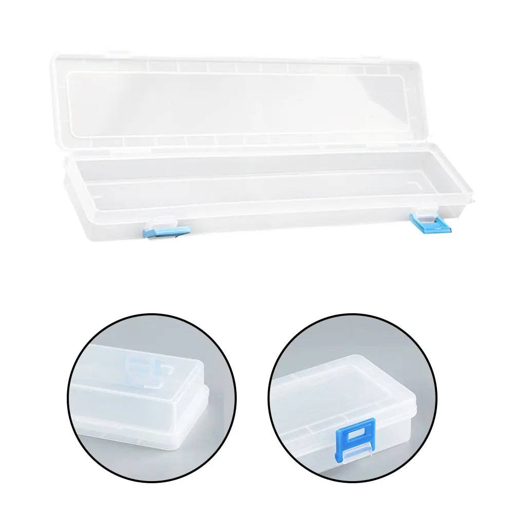 1Pc White Storage Box 33x7x3.5cm For Brushes Painting Pencils Watercolour Pens Arts Crafts Sewing Drawing Protctor Hand Tools Leedoar