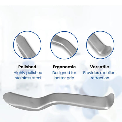 1 pieza de retractor de labios y mejillas dental de Minnesota, instrumento de apertura de boca para implantes, retractor oral de acero, herramientas para dentistas 