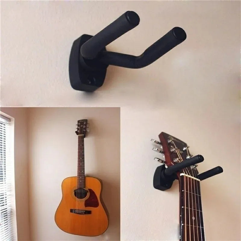 1Pcs Suporte de guitarra Suporte de parede Peças e acessórios Exibição de instrumentos domésticos Guitarras Ganchos de parede Palhetas de guitarra 