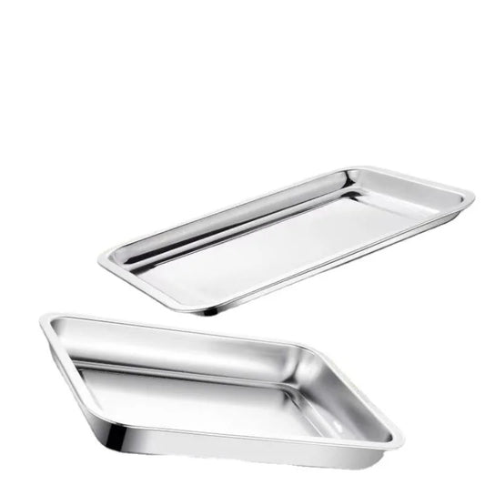 1Pcs Stainless Steel Cosmetic Storage Tray Nail Art Equipment Plate Doctor Surgical Dental Tray False Nails Dish Tools Leedoar