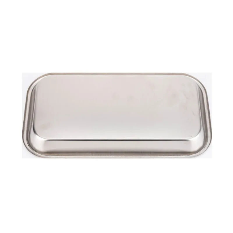 1Pcs Stainless Steel Cosmetic Storage Tray Nail Art Equipment Plate Doctor Surgical Dental Tray False Nails Dish Tools Leedoar