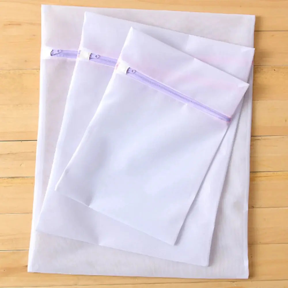 1Set Of 3 Zipper Purple Fine Mesh Three-Piece Set Of Classified Clothes Washing Machine Special Care Bag Leedoar