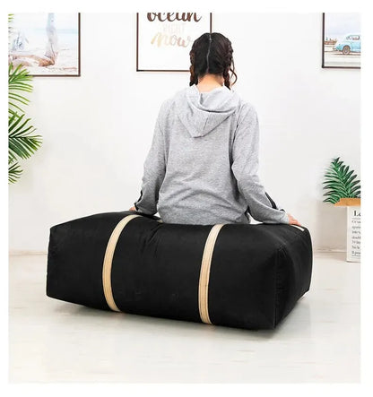 1pc 105L Oxford Cloth Moving Packing Bag Travel Luggage Bag Large Capacity Sturdy Waterproof Clothes Quilts Luggage Storage Bag Leedoar