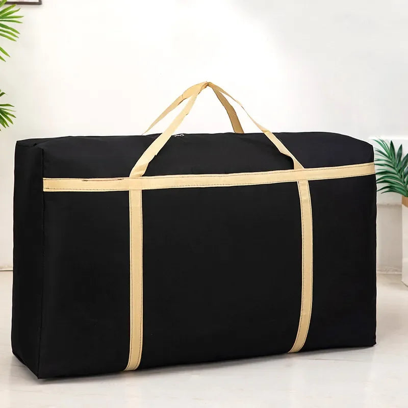 1pc 105L Oxford Cloth Moving Packing Bag Travel Luggage Bag Large Capacity Sturdy Waterproof Clothes Quilts Luggage Storage Bag Leedoar