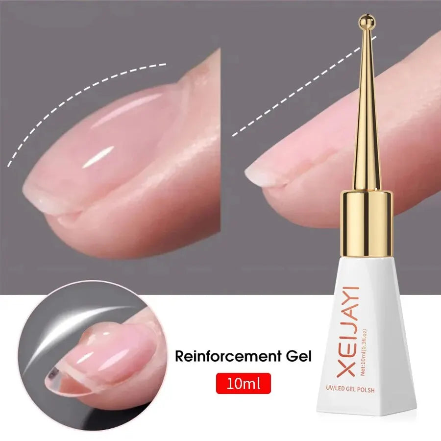 1pc 10ml Clear Building Nail Gel Nail Polish For Strengthener Gel Extension Gel Base Coat In A Bottle Soak Off UV LED Gel Nail Leedoar