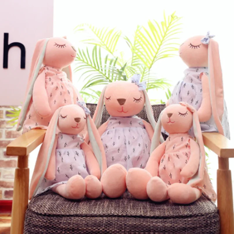 1pc 35CM kawaii Long Ear Rabbit Plush Toys Baby Sleep Comfort Dolls Stuffed Soft Animal Toys Lovely Rabbit for Children Girls Leedoar