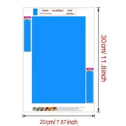 Kit de pintura de diamante 5D de 1 peça - Decoração de arte de parede de flores e pássaros - Decoração de sala de casa faça você mesmo - Sem moldura necessária - 7,87 x 11,81 polegadas 