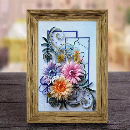 Kit de pintura de diamante 5D de 1 peça - Decoração de arte de parede de flores e pássaros - Decoração de sala de casa faça você mesmo - Sem moldura necessária - 7,87 x 11,81 polegadas 