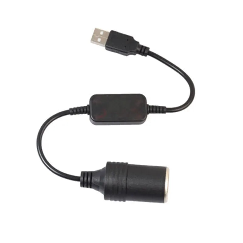 1pc 5V 2A USB para 12V soquete de isqueiro USB macho para fêmea adaptador de isqueiro conversor acessórios eletrônicos para carro 