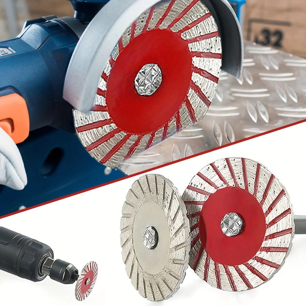 1pc 6mm Mini Diamond Cutting Wheel Disc For Rotary Tool, Circular Saw Blades, Grinding Wheels Disk With Mandrel, Rotary Tool Acc