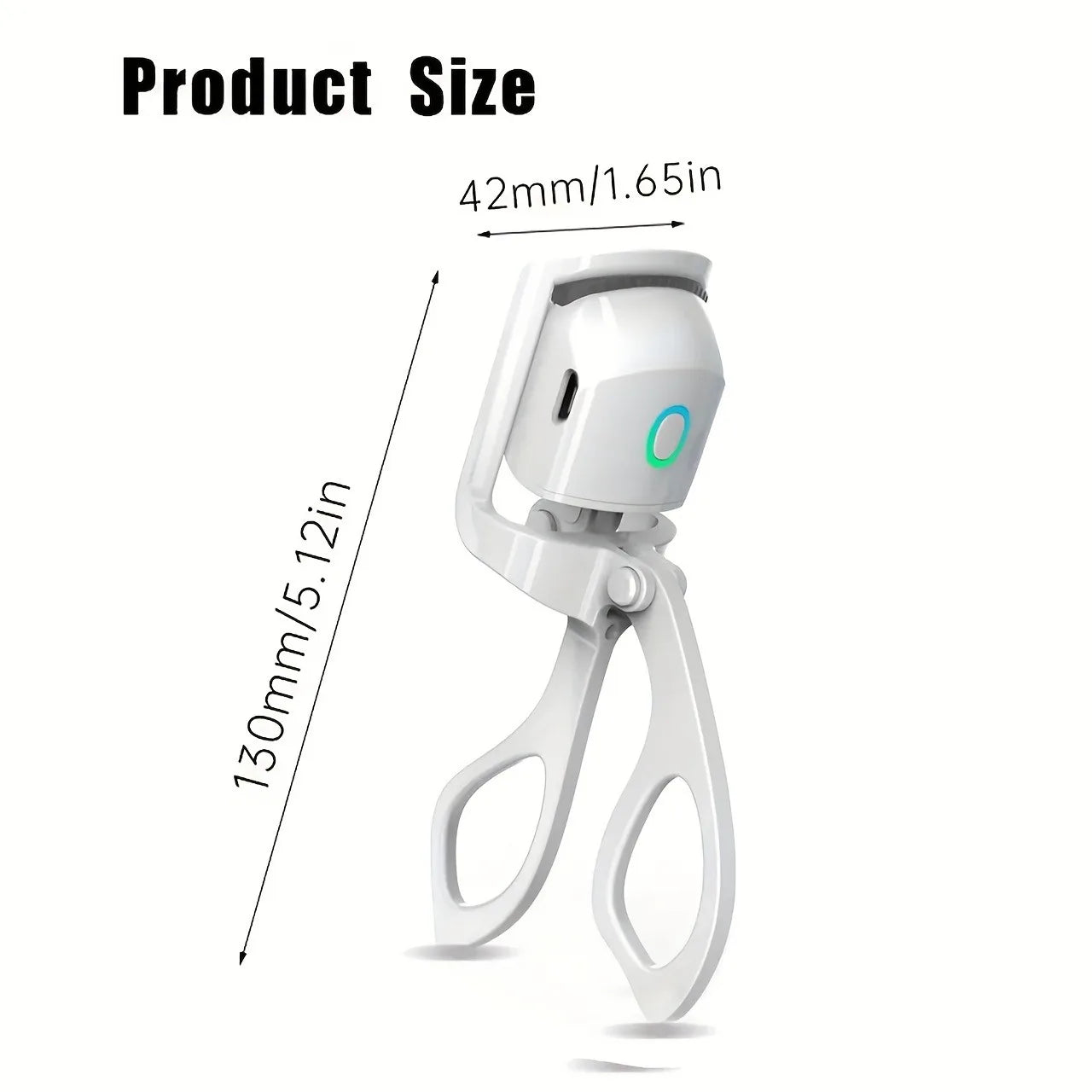 1pc ABS Electric Eyelash Curler, Long-Lasting Curl Electric Eye Lash Perm Eyelashes Clip Eyelash Curler Device Makeup Tools Leedoar