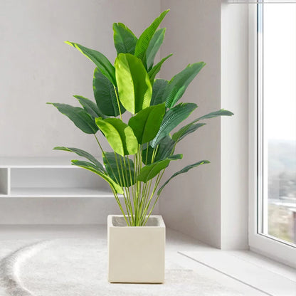 1pc Plantas Artificiais Grandes Palmeiras Tropicais Falsas Plantas de Bananeira Folhas Toque Real Plástico Monstera Para Decoração de Festa de Jardim em Casa 