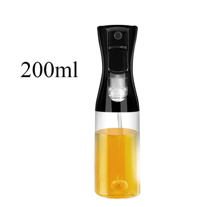 1pc Black Transparent Oil Spray Bottle for Cooking Kitchen Olive Oil Sprayer for Camping BBQ Baking Vinegar Soy Sauce Leedoar