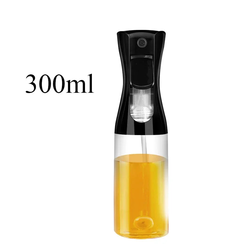 1pc Black Transparent Oil Spray Bottle for Cooking Kitchen Olive Oil Sprayer for Camping BBQ Baking Vinegar Soy Sauce Leedoar