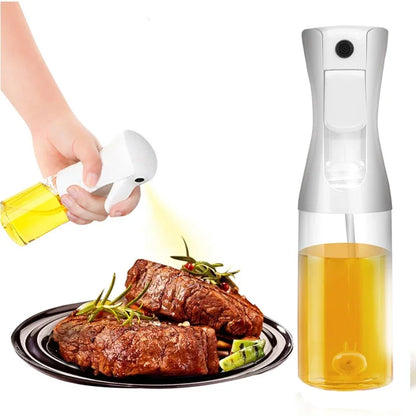 1pc Black Transparent Oil Spray Bottle for Cooking Kitchen Olive Oil Sprayer for Camping BBQ Baking Vinegar Soy Sauce Leedoar