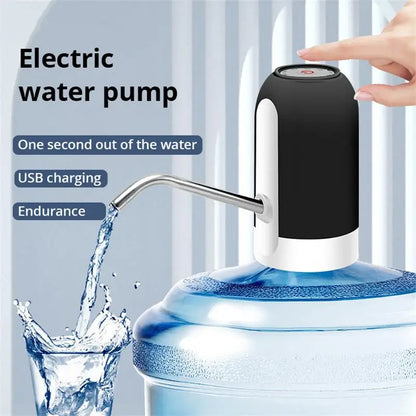 1pc Black/White Automatic Water Bottle Pump USB Charging Water Pump One Button Automatic Switch Of Water Dispenser Leedoar