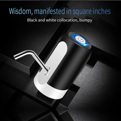 1pc Black/White Automatic Water Bottle Pump USB Charging Water Pump One Button Automatic Switch Of Water Dispenser Leedoar