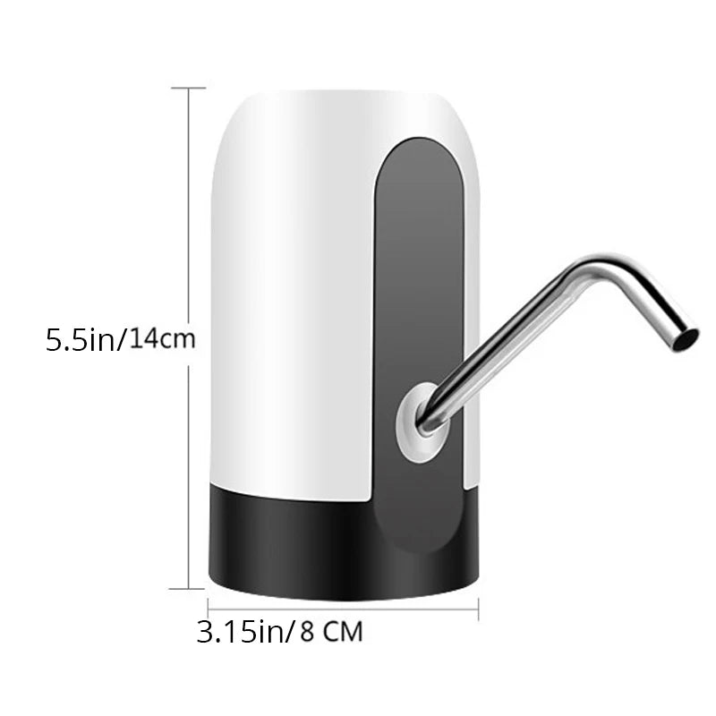 1pc Black/White Automatic Water Bottle Pump USB Charging Water Pump One Button Automatic Switch Of Water Dispenser Leedoar