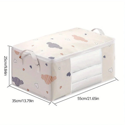 1pc Blue/White Quilt Clothes Storage Bag Moisture Dust Proof Proof Organizer Big Capacity Duvet Blanket Sorting Bags Leedoar