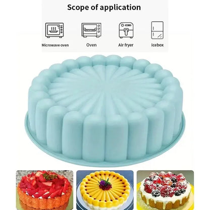 1pc Cake Mold Round Cake Pan Non-stick Cake Mold Cake Mold Baking Pans For Wedding Birthday Party DIY Baking Tool Leedoar