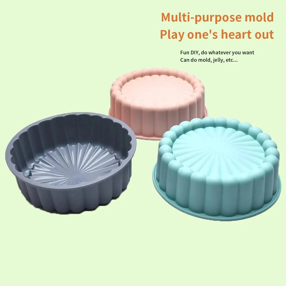 1pc Cake Mold Round Cake Pan Non-stick Cake Mold Cake Mold Baking Pans For Wedding Birthday Party DIY Baking Tool Leedoar