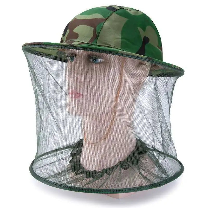 1pc Camouflage Beekeeping Hat with Mosquito Netting - Outdoor Anti-Mosquito Shawl Hat, Ideal for Fishing and Sun Protection, Mad Leedoar