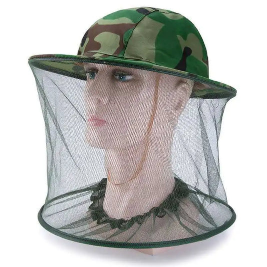 1 gorro de apicultor de camuflaje con mosquitero, gorro tipo chal antimosquitos para exteriores, ideal para pescar y protegerse del sol, Mad 