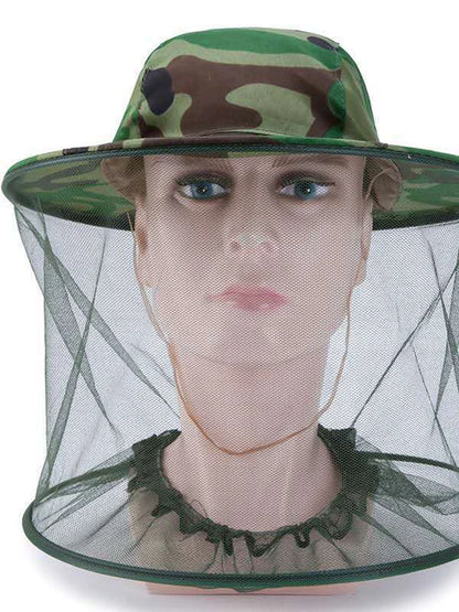 1pc Camouflage Beekeeping Hat with Mosquito Netting - Outdoor Anti-Mosquito Shawl Hat, Ideal for Fishing and Sun Protection, Mad Leedoar