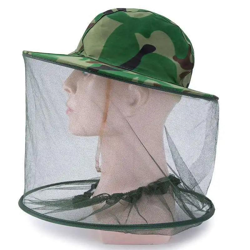 1pc Camouflage Beekeeping Hat with Mosquito Netting - Outdoor Anti-Mosquito Shawl Hat, Ideal for Fishing and Sun Protection, Mad Leedoar