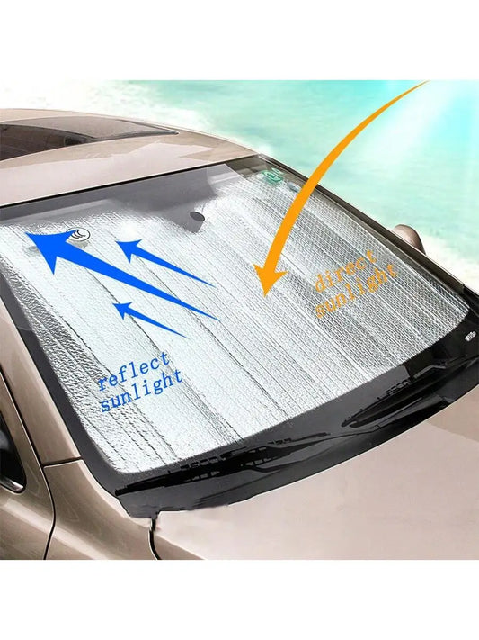 1pc Carro Protetor Solar Bloco de Neve Bloco de Gelo Jaqueta de Carro Vidro Frontal Proteção Solar Escudo Térmico Capa de Carro Anticongelante Bloco de Neve 