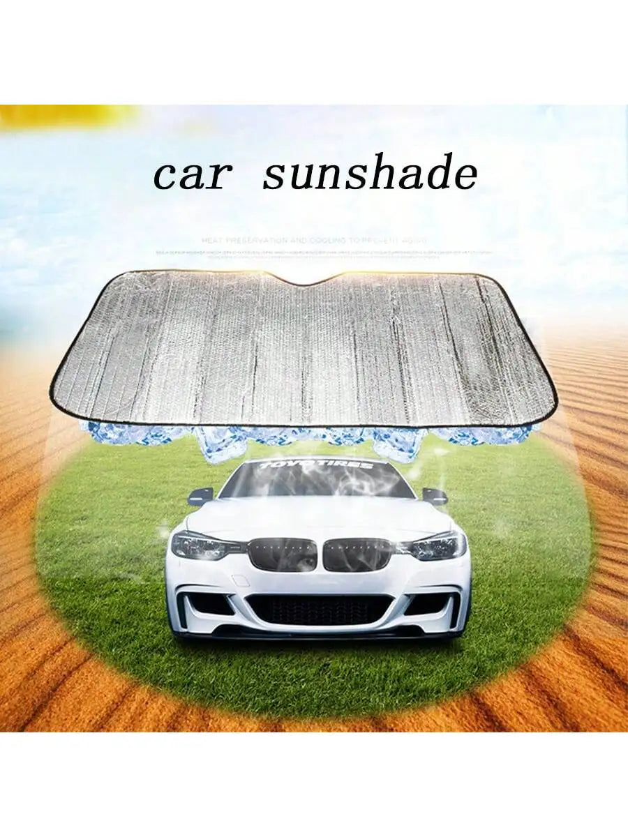 1pc Car Sunshade Block Snow Block Frost Car Jacket Front Glass Sun Protection Heat Shield Car Cover Antifreeze Snow Block Leedoar