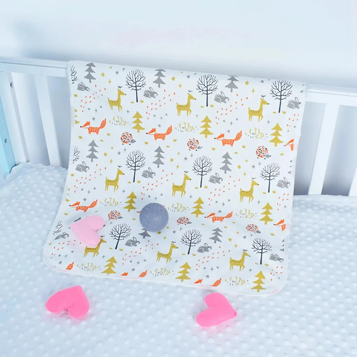 1pc Changing Mat Cotton Printing Bamboo Inner Portable Storage Nappy Pad Waterproof Cover Mattress For Baby