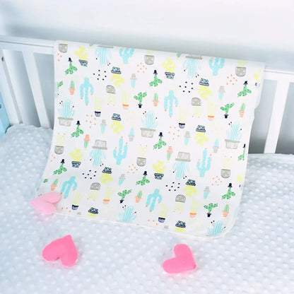 1pc Changing Mat Cotton Printing Bamboo Inner Portable Storage Nappy Pad Waterproof Cover Mattress For Baby