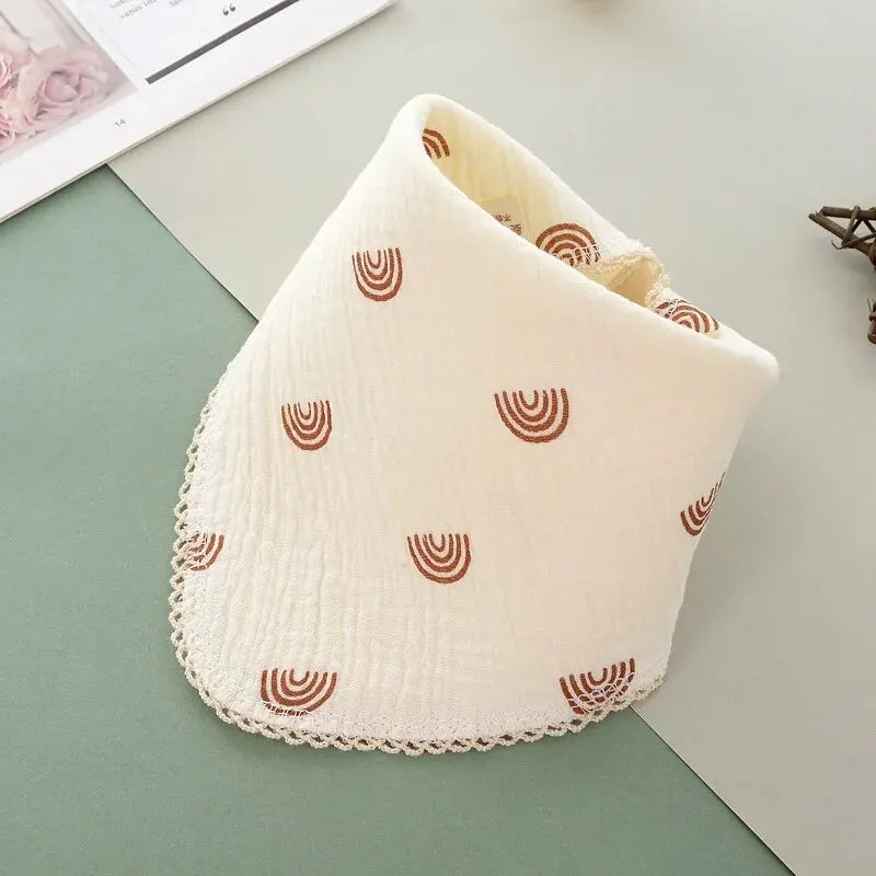 1pc Cotton Gauze Baby Face Towel Cartoon Muslin Newborn Burp Cloth Square Towels Kids Handkerchief Baby Washcloth