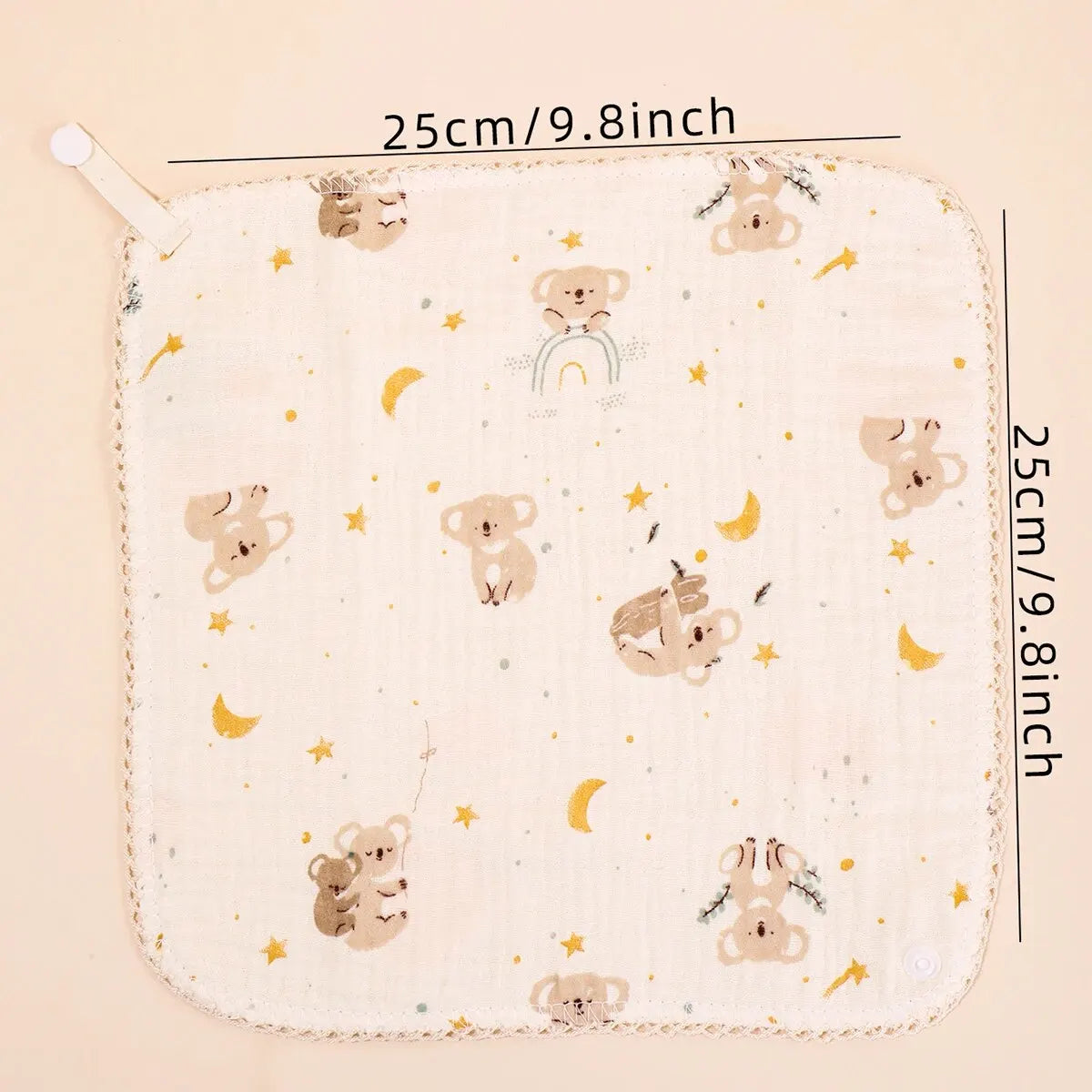 1pc Cotton Gauze Baby Face Towel Cartoon Muslin Newborn Burp Cloth Square Towels Kids Handkerchief Baby Washcloth