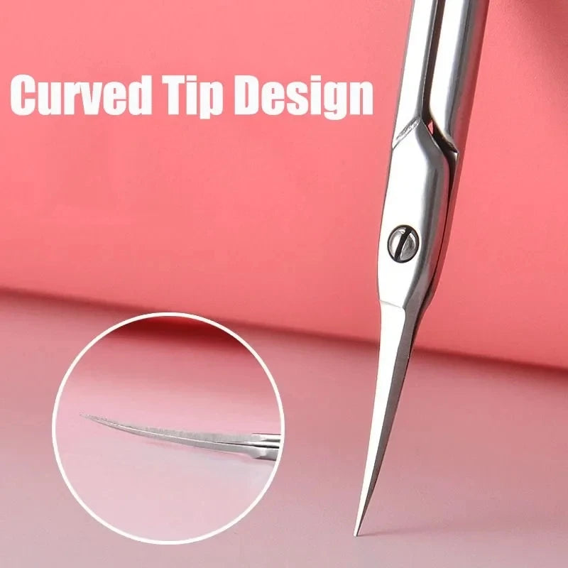 1pc Cuticle Scissors Nail Cuticle Clippers Trimmer Dead Skin Remover Stainless Steel Professional Nail Art Tools Cuticule Cutter Leedoar