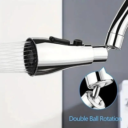 1pc Faucet Extender Metal Alloy,Three Modes,Head Water Saver Home Extended Shower Spray Filter Leedoar