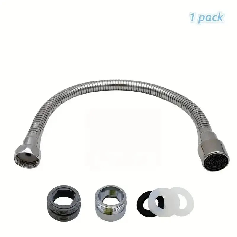 1pc Faucet Extension Pipe Universal Water Outlet Nozzle Extension Device Splash Proof Extension Pipe Can Be Shaped and Bent Leedoar