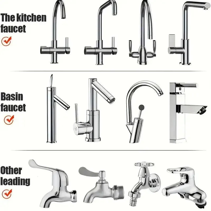 1pc Faucet Extension Pipe Universal Water Outlet Nozzle Extension Device Splash Proof Extension Pipe Can Be Shaped and Bent Leedoar