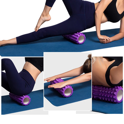 1pc Foam Massage Roller, Hollow Yoga Column Fitness Equipment for Muscle Massage, Physiotherapy and Sports Rehabilitation, Rolle Leedoar