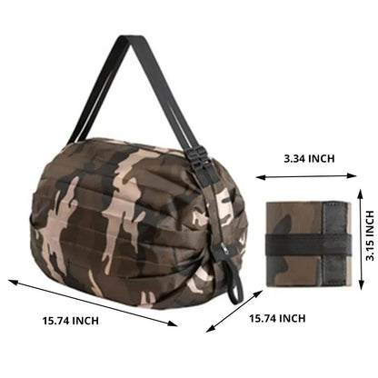 1pc Foldable Shopping Bag Eco-friendly Waterproof Portable Storage Bag Large Capacity Handbag Oversized Storage Bag For Travel Leedoar