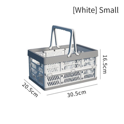 1pc Folding Portable Fruit And Vegetable Storage Basket Sundry Arrangement Thickened Plastic Picnic Basket Leedoar