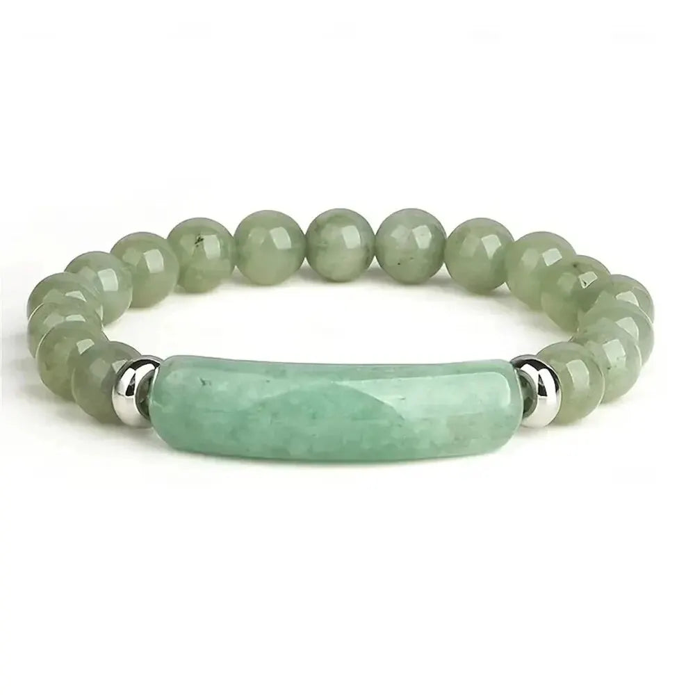 1pc Healing Handmade Stone Bracelet Turquoise Natural Malachite Gemstone Crystal Rough Bracelet Body Energy Yoga Leedoar